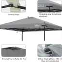 KAMPKEEPER Replacement Top Pop Up Canopy Tent Cover Roof with Air Vent and Adjustable Elastic Strap, Polyester UV Waterproof for Outdoor Garden Patio Sun Shade(Top Only) (Dark Grey, 10x10FT)