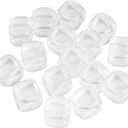 Reusable Ice Cubes, Fake Ice Cubes 70 Pack, Clear Refreezable Silicone Ice Cubes for Drinks, Whiskey, Vodka or Coffee, Washable Non-Melting Non-Diluting