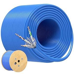 Cable Matters [UL Listed] 10Gbps 23AWG Shielded Cat 6A Cable, 1000ft, Blue