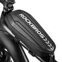 ROCKBROS Top Tube Bike Bag Bike Front Frame Bag EVA Bicycle Bag Bike Accessories Pouch Storage Pack Water Resistant Bike Phone Bag Below 6.2"/6.5" for Mountain Road Bike (Large-1.5L)