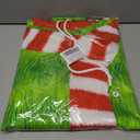 Women's Green Hooded Long Sleeved Sweatshirt, Green Sweatshirt, Red Holiday Themed Clothing (L)