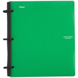 Five Star Flex Hybrid NoteBinder, 1-1/2 Inch Binder with Tabs, Notebook and 3 Ring Binder All-in-One, Green (72401)
