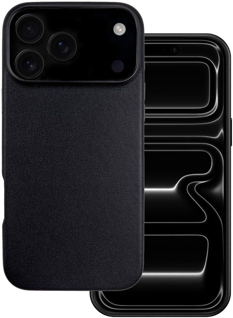 Handcrafted Premium Genuine Leather Case for iPhone 17 ProCompatible with MagSafe-Midnight