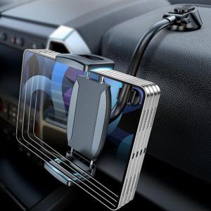 eSamcore Tablet Holder for car, 1.57" Extra Deep Clamp for iPad for Car Dashboard Gooseneck iPad Dash Mount Windshield 360 Rotating Suction Cup Mount for 6"-11" Tablet