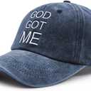XacaYuerp God Got Me Christian Hat for Men Women, Funny Adjustable Cotton Embroidered Religious Faith Baseball Cap