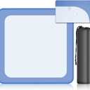 32.5 Inch Mahjong Mat for Table, 3MM Non-Slip & Noise Reduction Gaming Mat with Drawstring Bag, Perfect for Poker, Board Games, Card Games, Tile Games, and Dominoes (Salvia Blue-Light Steel Blue)