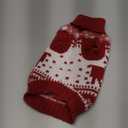 Angrypet Christmas Pet Sweaters for Cats and Dogs Ribbed Knitted Fall Winter Warm Shirts Soft Pets Clothes Small Puppy Outfits Red Small