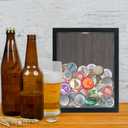 GraduationMall 8x10 Top Loading Shadow Box Frame with HD Glass,Wood Display Case with Slot,1.25 inches Interior Depth,Ideal for Wine Bottle Caps,Tickets,Shells,Stamps and More,Black