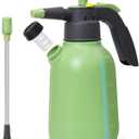 Hand Pump Sprayer 1/2 Gallon, Garden Pump Spray Bottle for Plants, Pressure Sprayer Bottle in Lawn and Garden Yard, Weed Chemical Sprayer with 2 Nozzle & Safety Pressure Relief Valve (2L/0.5Gal)