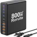 800W USB C Charging Station, 120W PD GaN5 Super Fast USB C Charger Block-10 Port, Type C for PC Laptop MacBook Pro/Air Charger Compatible with iPhone 17 16 15 14 13 12 Pro Max, iPad, Galaxy (Black)