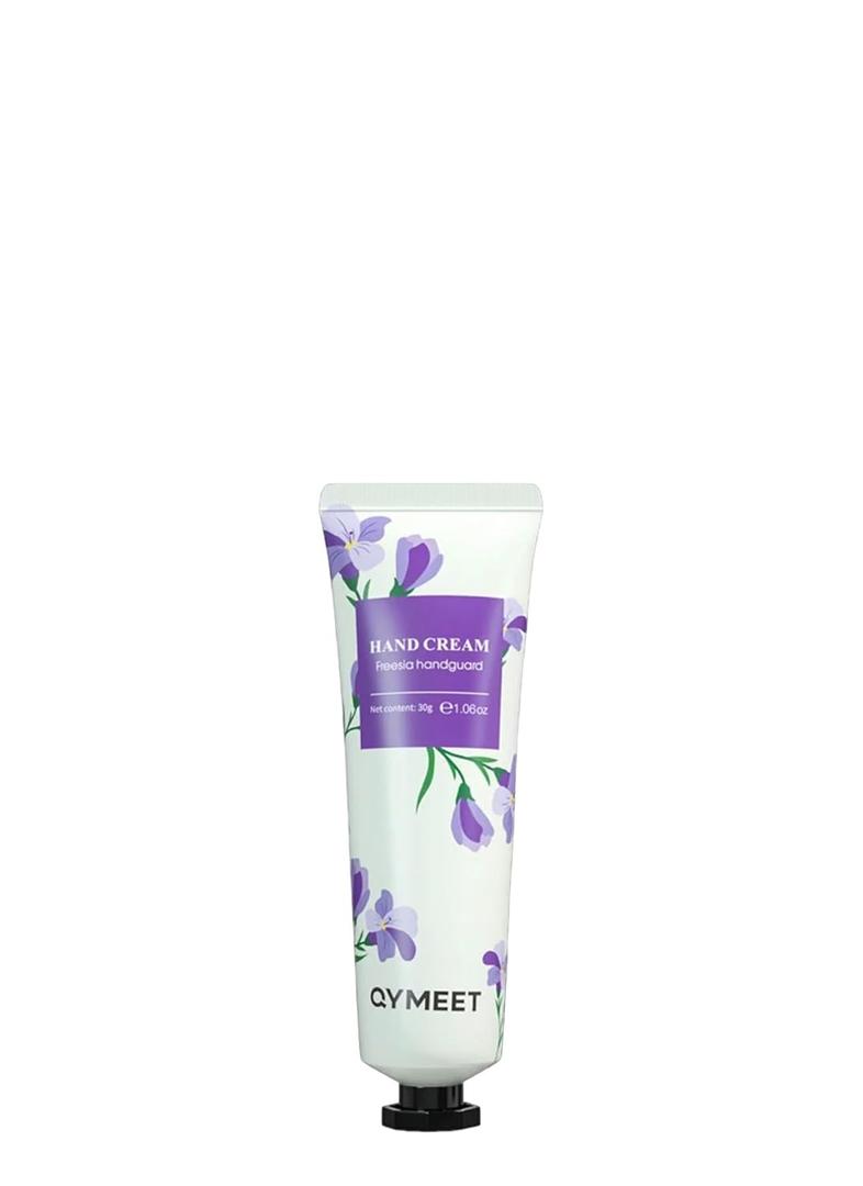 Hand Cream for Dry Cracked Hands 30ml, Travel Size Hand Lotion for Dry Skin Repair, Fast-Absorbing Organic Hand Moisturizer for Women & Men, Hand Moisturizing Skin Care Gift (Freesia)