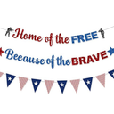 Memorial Day Decorations Banner Thank You Veterans Days Glitter Blue Red Sliver 4th of July Patriotic for Memorial Day Office Home Outdoor Indoor Party Decor NO DIY