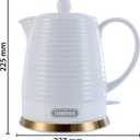 Ceramic Electric Kettle, 1.2L/1000W, Automatic Shut-Off, BPA-Free, Anti-Dry-Burn Design, 360-Degree Rotation, Fast Boiling Electric Tea Kettle (Bright White)