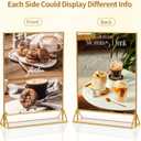 Gold Frames 8X10 Clear Acrylic Sign Holder Gold Picture Frames, Double Sided Menu Holder Display Stand for Weddings Table Numbers (Pack of 6)