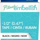 Brother P-touch Embellish Black Print on Matte White Tape TZEM231S  ~ Wide x 13.1 Long for use with P-touch Embellish Ribbon & Tape Printer, TZE-M231S (12mm (0.47))
