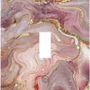Pink Gold Marble Luxury Ombre Texture 1 Gang Modern Abstract Light Switch Covers Single Toggle Wall Plate Decorative Switchcover Electrical Switchplate Bathroom Bedroom Decor