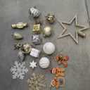 100 Pcs Christmas Ornaments Set, Shatterproof Christmas Tree Ornaments with Hanging Balls & Star, for Wedding, Anniversary, Xmas Eve, Champagne