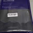 MR&HM Satin Pillowcase for Hair and Skin, Silk Satin Pillowcase 2 Pack, Queen Size Pillow Cases Set of 2, Silky Pillow Cover with Envelope Closure (20x30, Black Striped)