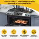 DG94-03500A/Z (4PCS) for Samsung Electric Stove Knob Replacement, DG94-03500V DG94-03500W for Samsung Oven Knob Replacement Compatible with NE63T8111SS/AA NE63T8311SS/AA NE63T8751SS/AA NE63T8711SS (Sliver)