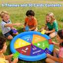 Inflatable Pool Toys Games Set, Truth or Dare Spinner with Floating Pool Game Table, Waterproof Cards, Summer Outdoor Beach Family Yard Party Game Toy Gifts for Kids 4-8 8-12 Teens Adults, 2-8 Players