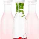 Clear Plastic Water Pitchers Carafes with Flip top Lids Heavy Duty Beverage Pitcher Jug for Juice or iced Coffee Great for Mimosa bar Restuarants ot Schools (3, 50 OZ)