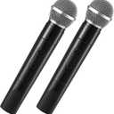 Chivao 2 Pack Fake Microphone Prop Microphone Play Plastic Mics Toy Mic Simulate Speech Practice for Karaoke Fun Stage Costume Prop Birthday Party, 9.5 x 2 Inch