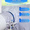 Portable Air Conditioner Window Seal KitFull Sealing AC Window Vent Seal Kit for Mobile Air Conditioner & Dryer,Length Adjustable,Waterproof & Easy to Install (10In x 36~62 Inch)