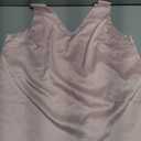 Women's Satin Silk Summer Vest V-Neck Fashion Casual T-Shirts Solid Colour Sleeveless Basic Tank Tops, Large