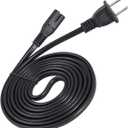 12FT Power Cord Compatible TCL Roku Samsung LG TV Non Polarized AC Power Cable Replacement [UL Listed]