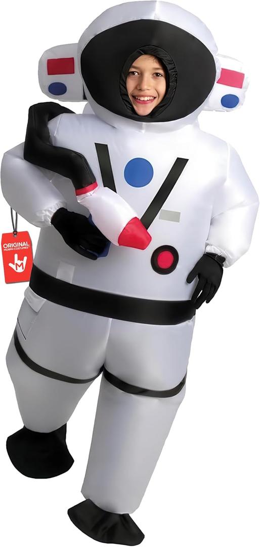 Morph Inflatable Astronaut Costume Kids, NASA Space Suit Kids, Blow Up Astronaut Costume, Inflatable Astronaut Space Costume, One Size, 6 - 12Y