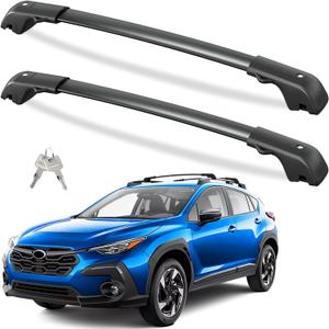 Tuyoung 300lbs Roof Rack Cross Bars Compatible with Subaru Crosstrek 2024 2025 2026 Limited/Premium/Sport (Not for Wilderness) with Side Rails, Lockable Aluminum Roof Crossbars Rooftop Luggage Racks