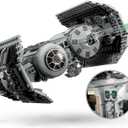 LEGO Star Wars TIE Bomber Model Building Kit, Star Wars Toy Starfighter with Gonk Droid Figure, Darth Vader Minifigure and Lightsaber, Collectible Star Wars Gift for 9 Year Olds, 75347