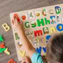 Melissa & Doug Upper & Lower Case Alphabet Letters Wooden Puzzle - 52 Pieces, 18.9 Inches X 12.2 Inches