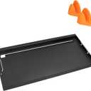 Full-Size Griddle Inserts for Nexgrill Home Depot 6 Burner, Flat Top Griddle with Silicone Handles for Nexgrill 720-0896 720-0896B 720-0896E 720-0896C 720-0898 720-0898A 720-0896BK 720-0896CP Grills (17"x32")