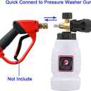 Tool Daily Foam Cannon, 1/4 Inch Quick Connect, Power Washer Foam Cannon with 5 Pressure Washer Nozzles,1 Liter