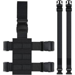 Saintrygo 1 Pack Tactical Drop Leg Holster Nylon Tactical Drop Leg Platform Adjustable Module Bag for Hunting (Black)