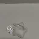 Earbuds Case for Airpods 4th Generation,Cute Funny 3D Star Design Headphone Cover for Airpods 4 (2024) with Keychain for Women Girls Boys (White)