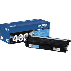 Brother Genuine High Yield Toner Cartridge, TN433C, Replacement Cyan Toner, Page Yield Up To 4,000 Pages, Amazon Dash Replenishment Cartridge, TN433