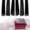 Windshield Trim Molding, B&C Pillar Kit, 2015-2018 Chevy Tahoe/GMC Yukon/Cadillac Escalade, Front&Rear Door Outer Pillar Trim Moulding, LH&RH, OE#926-241 926-242 926-243 926-244 926-245 926-246 (6PCS) (Standard Version)