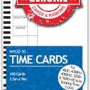 Pyramid Time Systems - Authentic Time Cards (44100-10) for Pyramid Models 4000, 4000PRO, 4000PROK, 5000HD & 5000 Auto Totaling Time Clocks, Single Sided Time Sheets (3.5 x 9 in) -100 Time Cards