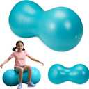 Active Seat Peanut Shaped Bounce Desk Chair, Exercise Yoga Balance Sitting Ball (Blue)