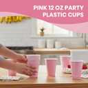 2 x Pink Solid Color Plastic Party Cup (12 Oz.) 20 Count - Premium Quality and Durable, Perfect for Any Celebration