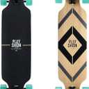Playshion 39 Inch Drop Through Freestyle Longboard Skateboard Cruiser Black