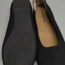 Amazon Essentials Women's Knit Ballet Flat (9 Wide, Black)