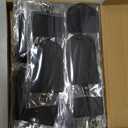 Amylove 48 Sets Leather Luggage Tags Bulk Wedding Favors Luggage Tags for Guests Bridal Gifts Wedding Bridal Shower Gift PU Leather with Name ID Card Tag for Guests (Black)