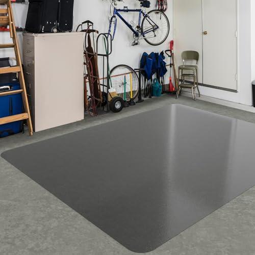 Area Floor Mat for Home, 4'×6' Translucent Black No Slip Waterproof Vinyl Area Rug for Hard Floor, Spill Resistant Floor Protector Cover for Kitchen, Easy Clean Splat Mat for Under High Chair