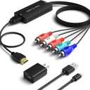 Dingsun HDMI to Component Converter, Convert HDMI Input to Analog YPbPr Video and R/L Audio Signals for Output to TV