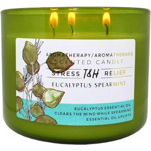 Eucalyptus Spearmint Aromatherapy Candle 3-Wick | Soy Scented Candle for Home 15.8 oz | Stress Relief Candle | Spa Candles Gift for Relaxation, Men & Women | Long Lasting Eucalyptus Candles