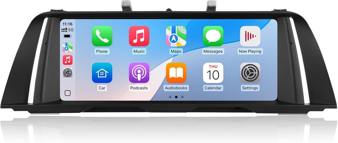 10.25 Inch Touch Screen for BMW 5 Series F10 F11 (2011-2012) CIC System, Wireless CarPlay & Android Auto, Factory Car Radio Upgrade, Original Stereo Amplifier Retained