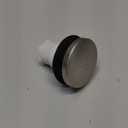 Toe Touch (Tip Toe, Foot Actuated) Bath Tub/Bathtub Drain Stopper Includes 3/8" and 5/16" Fittings Brushed Nickel, (No Hair Catcher)